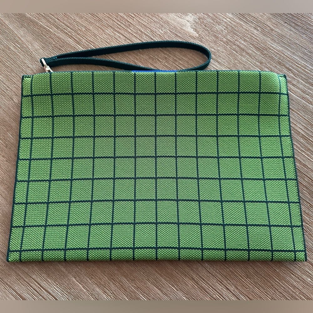 Rothy’s The Wristlet - Green Windowpane - EUC. Carried once.